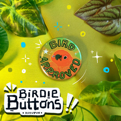 Bird Approved ✨ | Birdie Buttons | Button Pin