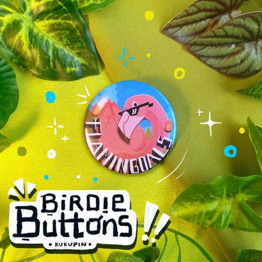 Flamin-Goals 🔥🦩 | Birdie Buttons | Button Pin