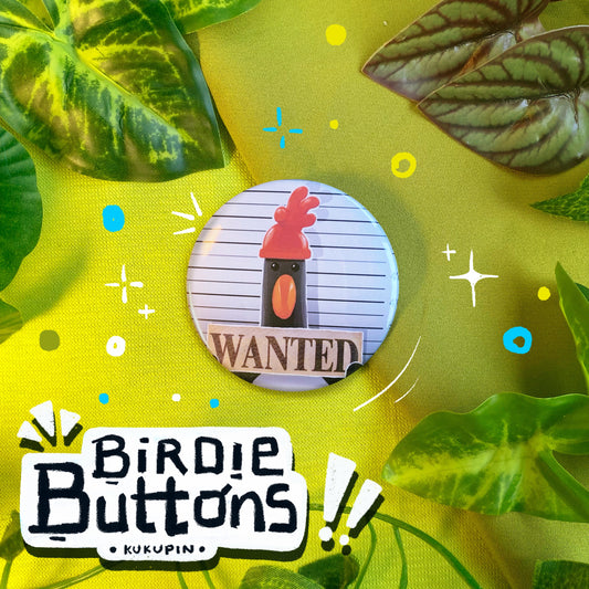 WANTED Criminal🚨  | Birdie Buttons | Button Pin