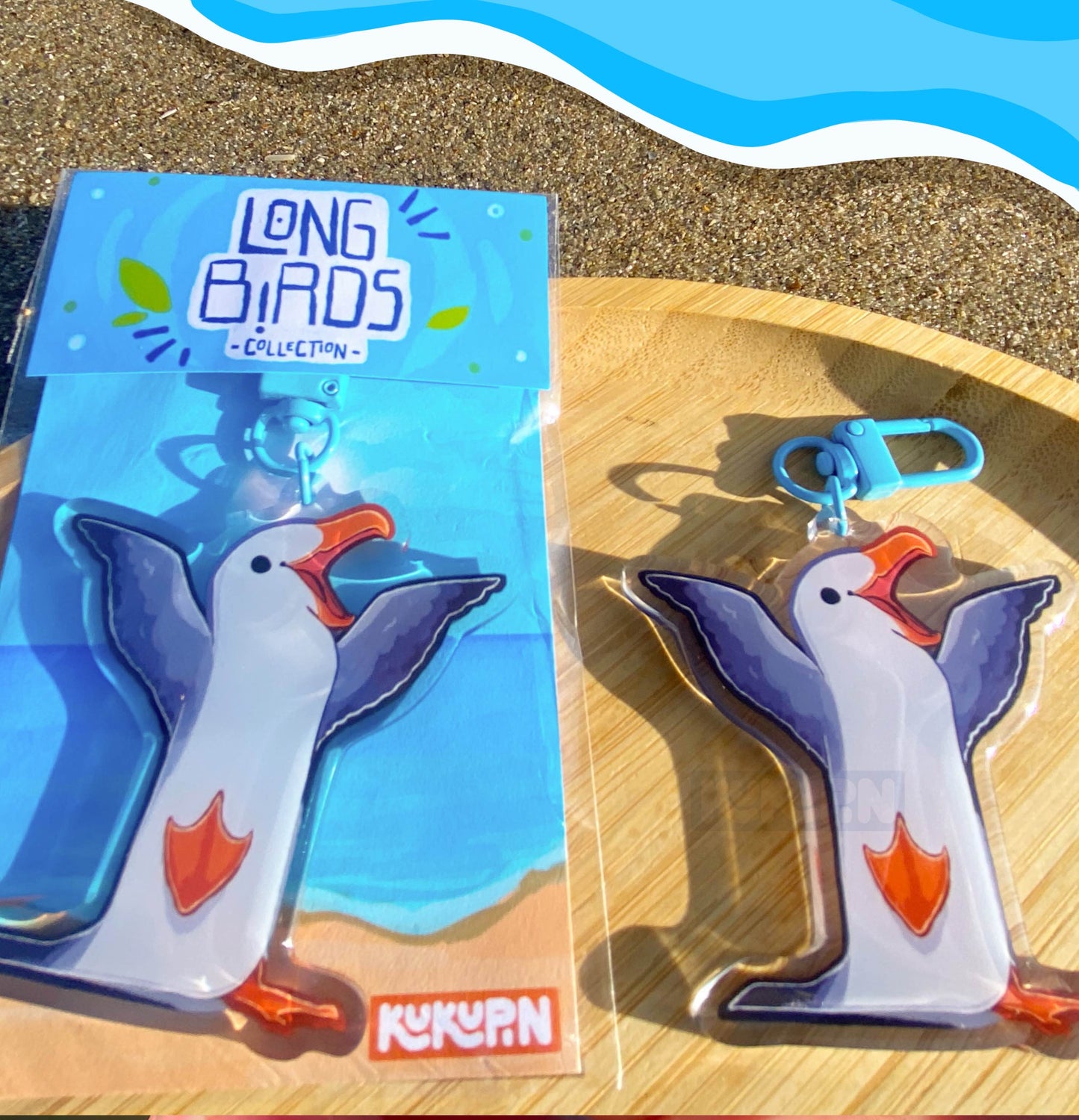 Seagull Keychain | Long Birds Collection!