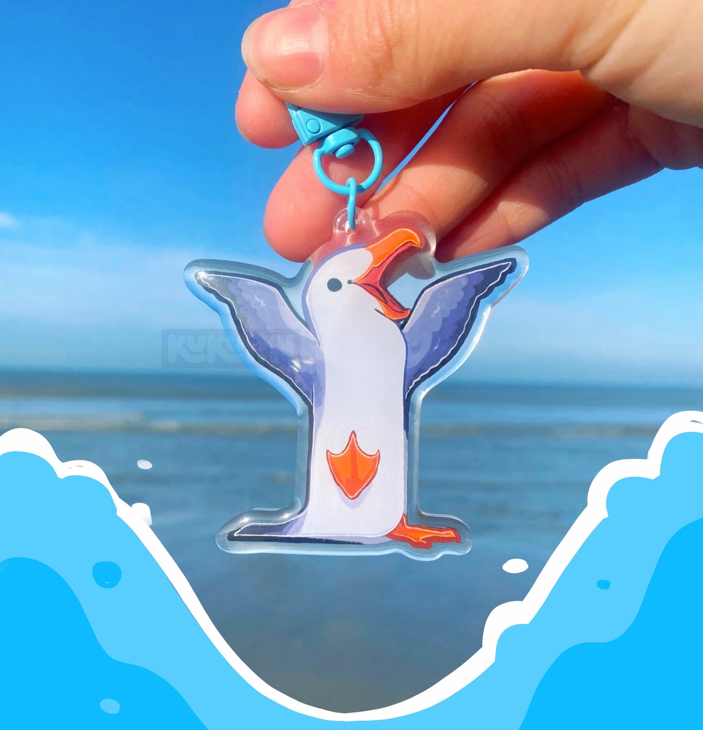 Seagull Keychain | Long Birds Collection!