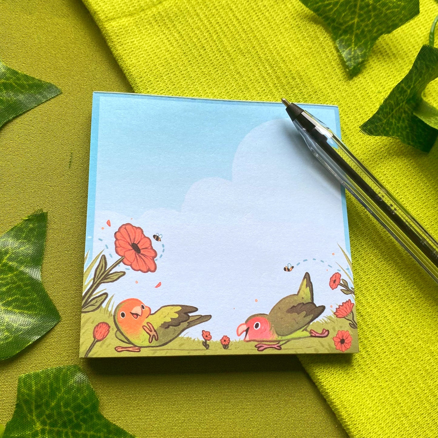Blue Sky Lovebirds | Birdy Notepad