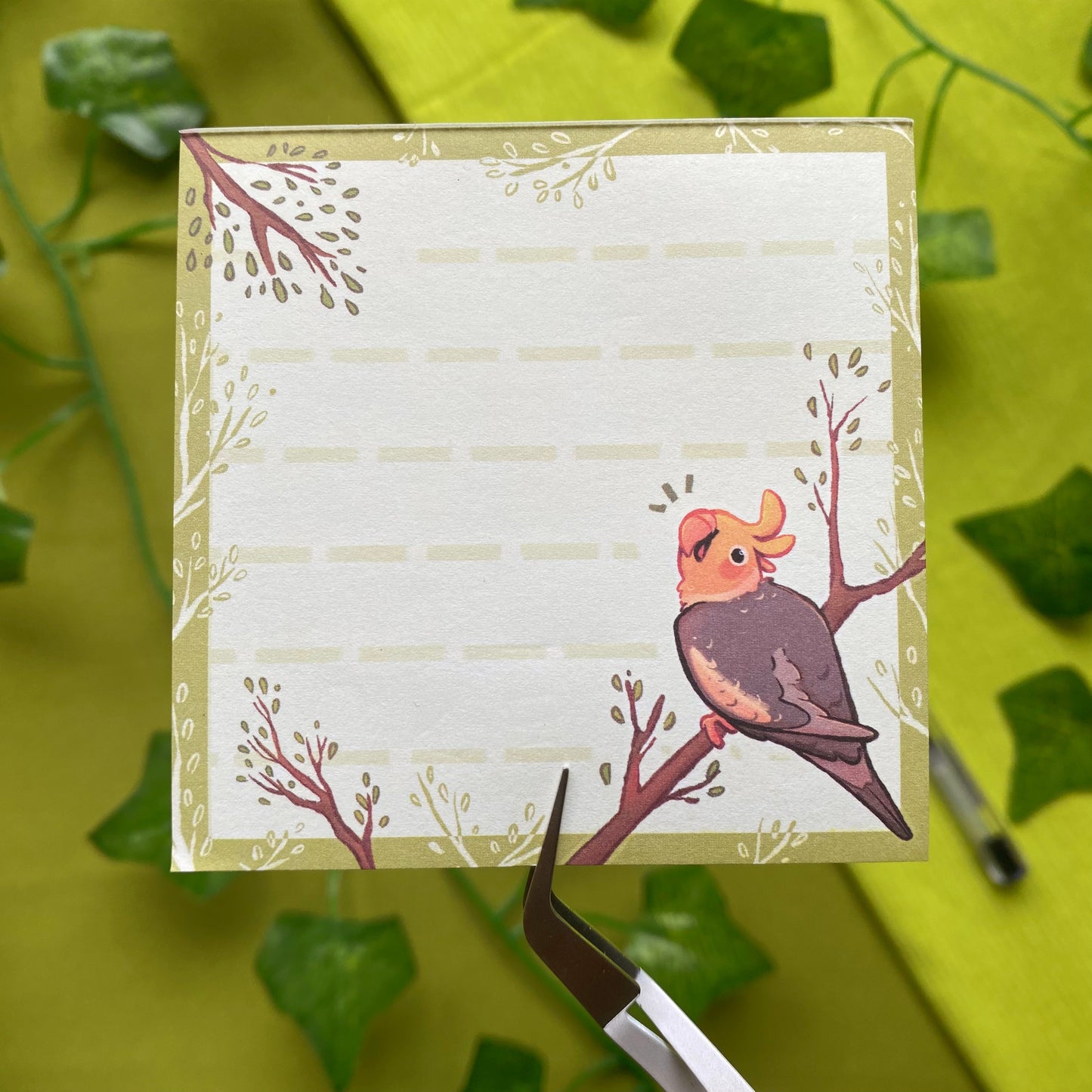 Cockatiel Tree | Birdy Notepad