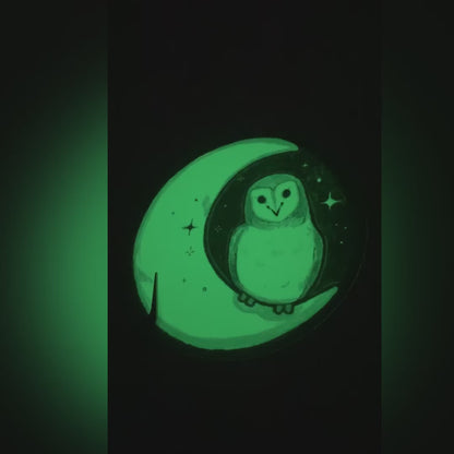 Owly night | Glow-in-the-dark Sticker | Weatherproof